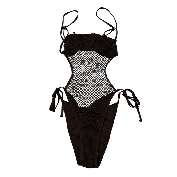 L*Space Catching Up One Piece Swimsuit in Espresso Classic - Picture 1 of 5